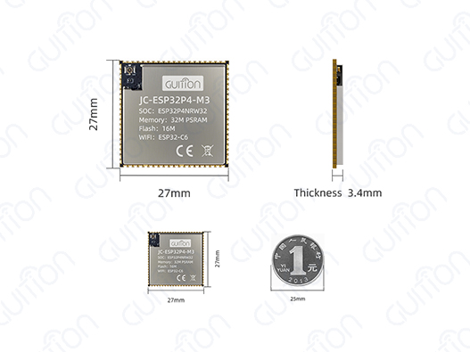 Moduł wyświetlacza ESP32 P4: MIPI-DSI Touch przy 60 kl./s