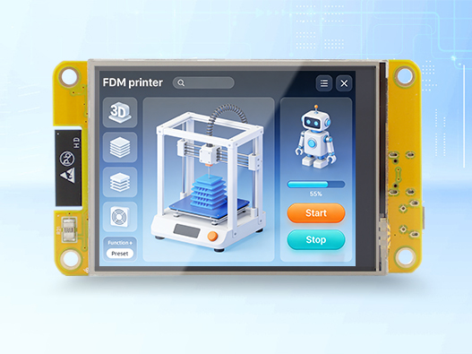 The application of the CYD 2.8-inch display screen on the Bambu Lab P1S Touch.